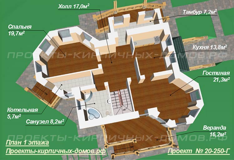 План первого этажа дома-замка