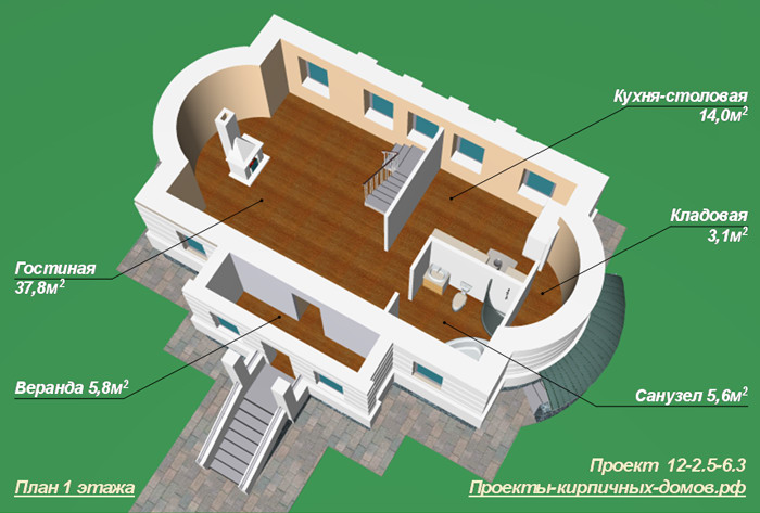 План первого этажа особняка