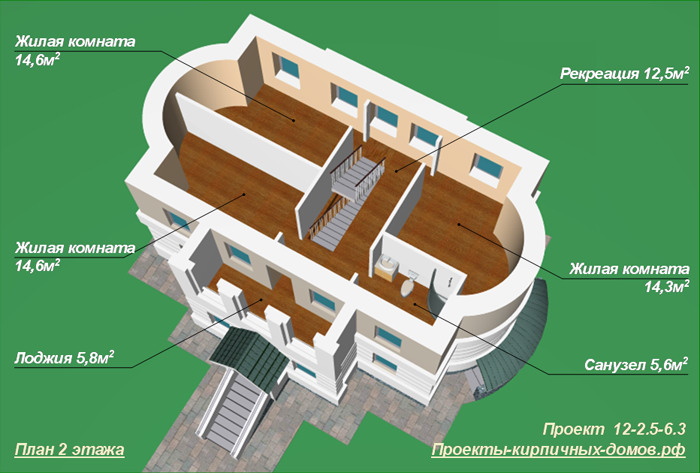 План второго этажа особняка