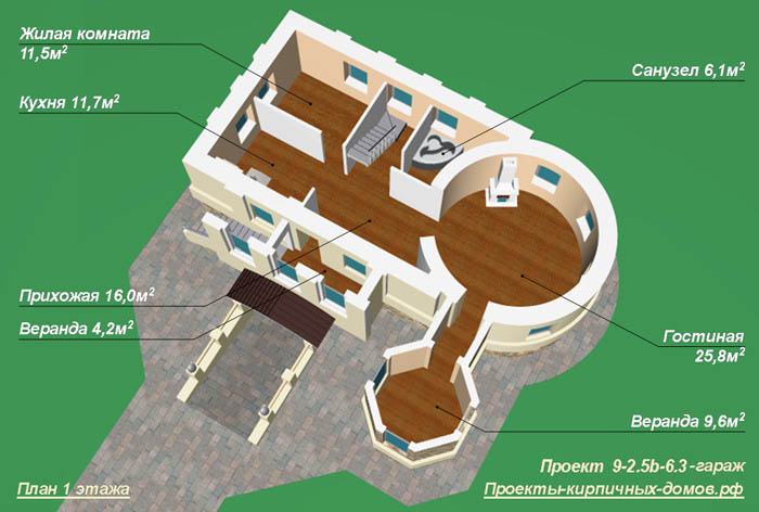 План первого этажа элитного дома