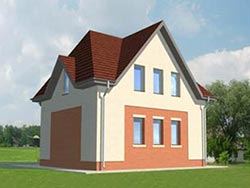 Проект маленького дома с мансардой №24-100