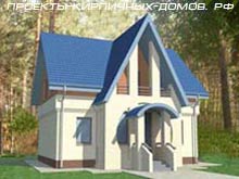 Проект дачного дома с мансардой №75-100