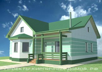 Одноэтажный дом с сауной