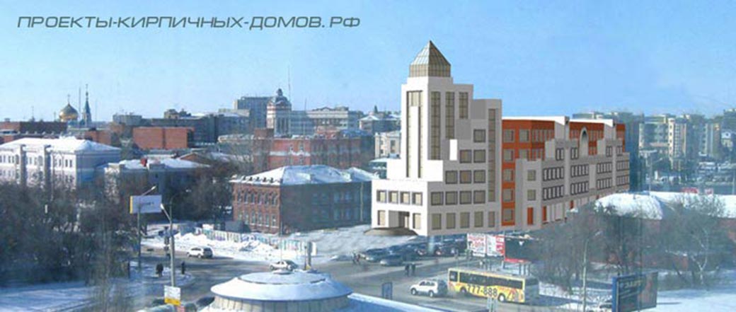 Вид административного здания ГорСЭС  в системе окружающей застройки