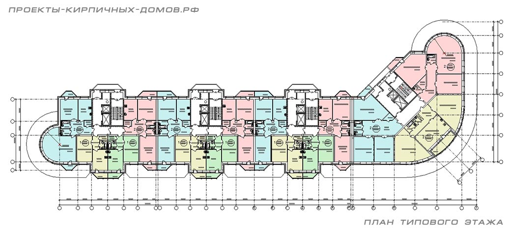 План типового этажа 12 этажного дома