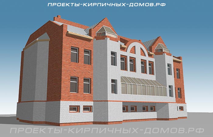 Визуализация дома на 2 семьи с гаражом по улице Суворова